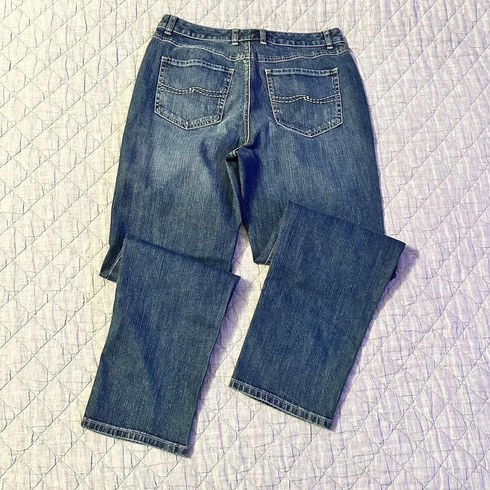 Talbots Stretch Straight Leg Jeans Womens 10 Medium Wash‎ Denim Classic Fit